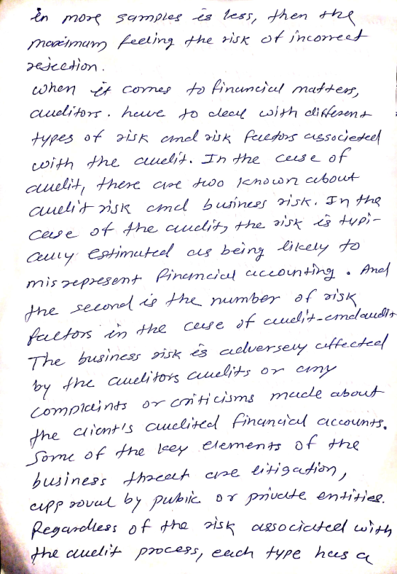 in more samples is less, then the maximum feeling the risk of incorrect jejection. when it comes to financial matters, audito