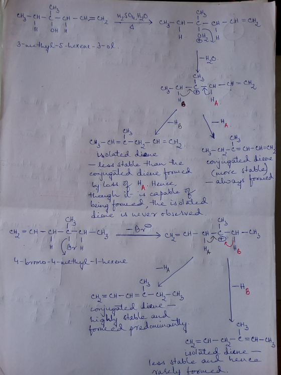 CH 3 C-CH-CH=CH OH CH3_ CH OH H H Cxt 2 CH CH uolatal diane stabla) A Heuce 4 capable CH CH lH CH2= CH-CH=C-CHI-CH3 uolated d
