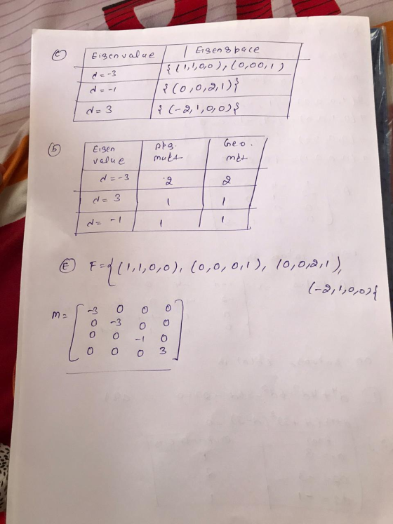 Eigenvalue | E9e9be 3- = م ر (0٫00) ,( هره را را فرورد) کوزه ها و -- 3 = م 5 Eisen value Aps. mukt Geo. met c = = 3 2 3 = م (