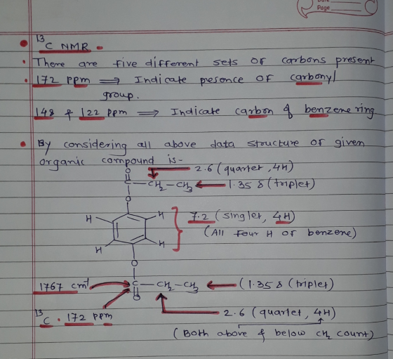 Page 13 C NMR . carbons presemt carbanyl five different Indicate pesomce of There Sets ame 2 PPYM group carbon 4 benzene ring