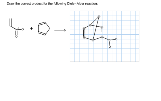 Draw the correct product for the following Diels?