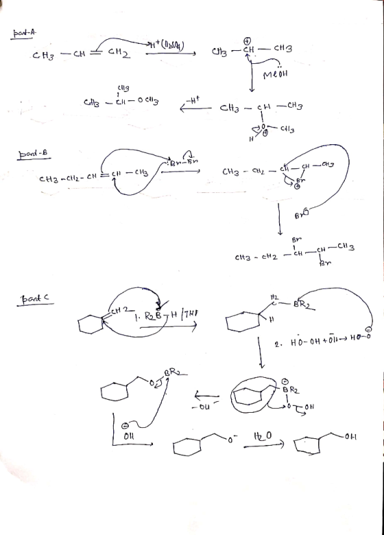 part-A +++ (42804) CH3 – CH = CH. + CH3-CH - CH3 MECH C113 Catz -CH-O ls - CH3 - CH CH3 bant-B eh-CHCH3 CH3 - CH CH3 -CH2-CH=