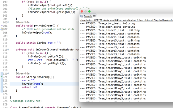 if (root != null) { 199 200 201 202 203 204 205 inOrderHelper(root.getLeftO); //System.out.print(root.getDataO ): inOrderHel