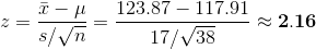 T-H s/n 123.87 – 117.91 - 17/38 2.16