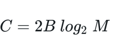 C = 2B log2 M