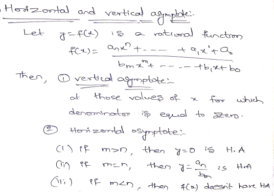 - is FO) f(x)= anret. then - Hoizontal and vertical asymptote: Let rational function ta; set a bmame tbi&tbo vertical asyrop