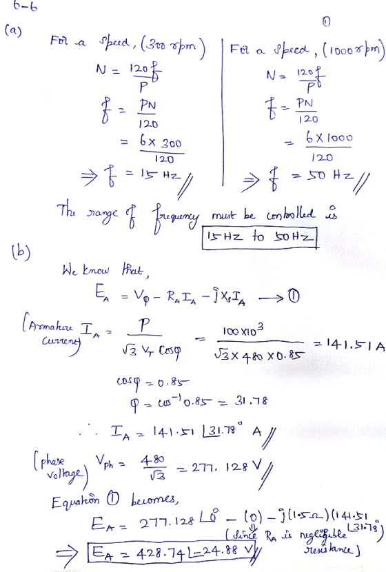 6-6 . 2 of F = PN 120 - 6 x 300 6 x 10oo 120 120 16) 1) For a speed, (300 opm ) Fet a speed , (10007bm) - N= 1207 fzPN = 6x 3