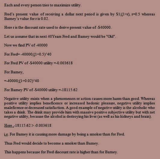 Each and every person tries to maximize utility Freds present value of receiving a dollar next peiod is given by $1((1+), r0