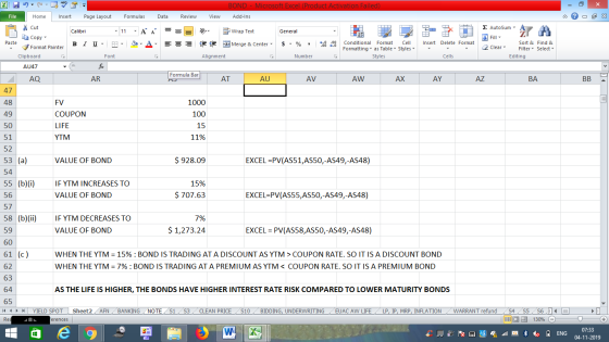 - 2x Σ AutoSum : A Insert Delete Format Fill 2 Clear Sort & Filter Editing Find & Select Cells BOND - Microsoft Excel (Produc