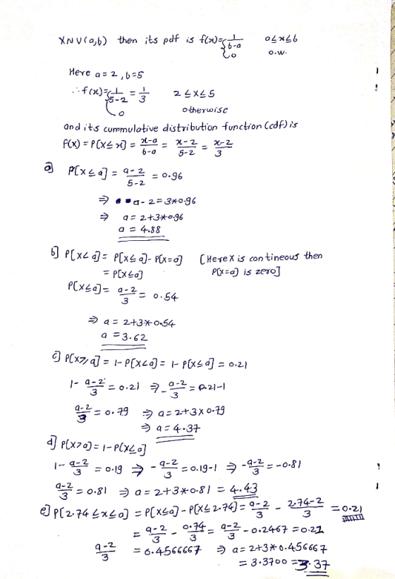 XNuca,b) then its pdf is f(x)=(7 alxLb 0.w Here a= 2,6-5 .: f/70-12 2 LX25 otherwise and its cummulative distribution functio