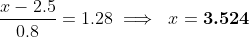 2 - 2.5 -= 1.28 3 0.8 = 3.524