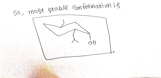 . so, most stable con formation is