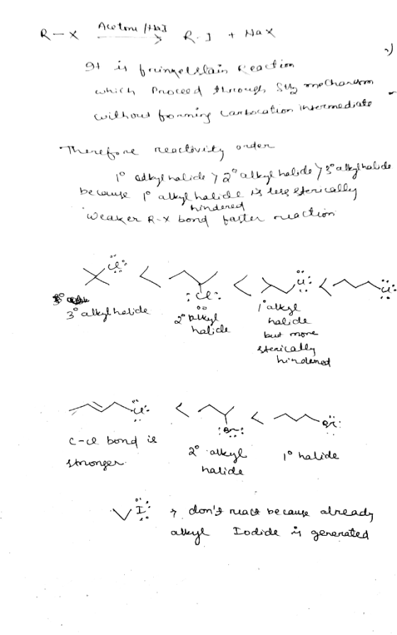 A phorum R- * Ac toni Movie R.) + Max 94 is breinnelslain Reaction which proceed through su med without forming cartocation i