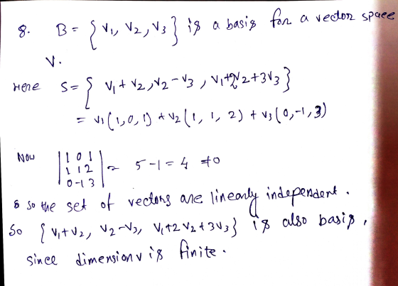 8 . 0 : بتا is a basis for a vector space V. راه ک ولا ردا { 313 24 12 7 / 3 - 2 اره 74 م (3راره ) رو + (2 را ) * ( ره را ) -