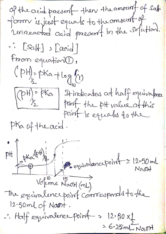 of the acid present then the amount of salt foom is just equals to the amount of henreacted acid present in the solution. - [