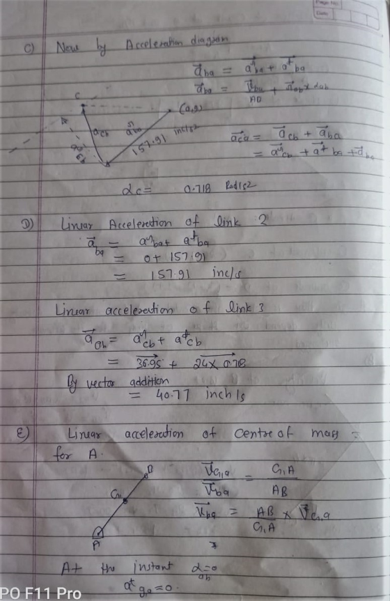 New by Acceleration diagon ba Tebu + AD دوره 005 aca= ach + aba - atat be taha 157.91 incton 0-118 Radis2 D 2 Linear Accelera