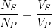 \frac{N_{S}}{N_{P}}=\frac{V_{S}}{V_{P}}