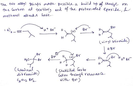 The two alky o ups mae Possible a bild p af chasye on the arben at tertiar end of the proton ate epoxie, L methanol adt auks