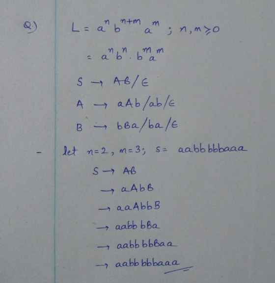 let ne2, m-3, s- aabb bbbaaa aabb bBa
