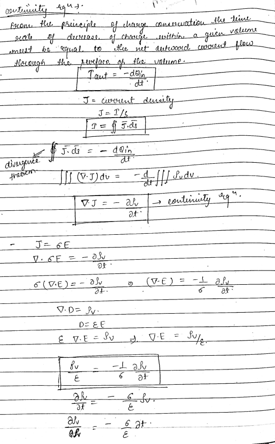 eg ut couternity from the principle of charge of charge must be aqual quén vollene to Combination the teine viate of decrease