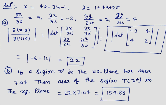solli x- 40-30-1 , ax 4 ax au = -3, ay @ au y = lt 44+2u gy - 2, au au aa au 24 au a (47) 3 4 - |det ax au ay au det *) a(410