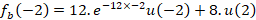fo(-2) = 12.e-12x-2u(-2) +8.u(2)
