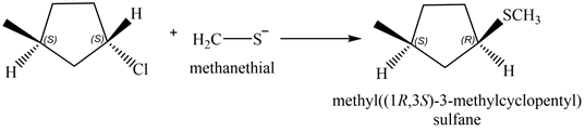 H
SCH;
S
SV
VS)
(R)
+ HC-5-
methanethial
methyl(1R,3S)-3-methylcyclopentyl)
sulfane