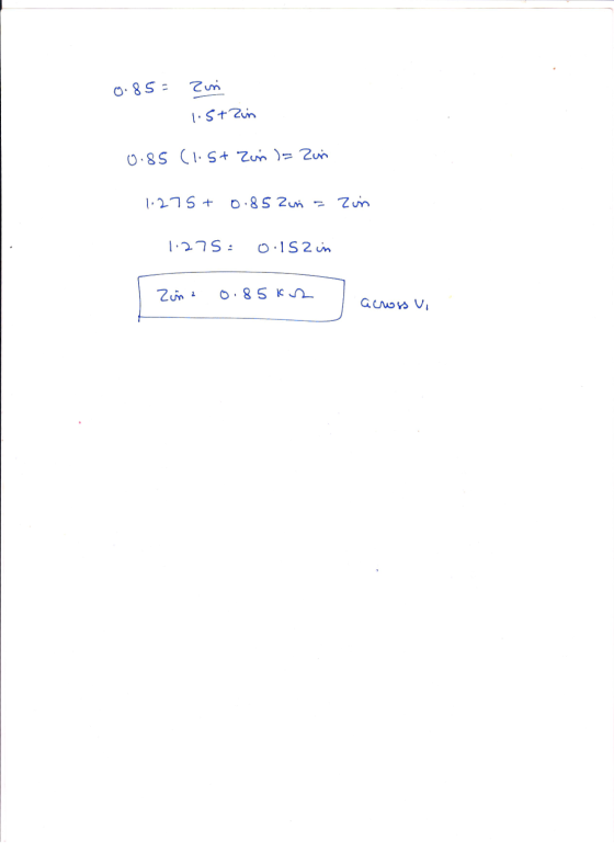 0.85 = Zus 1.s+Zin 0.85 (list Zur )= Zini 1.275+ 0.85 Zin - Zin 1:275: o.152 in Zina 0.85 kn across vi