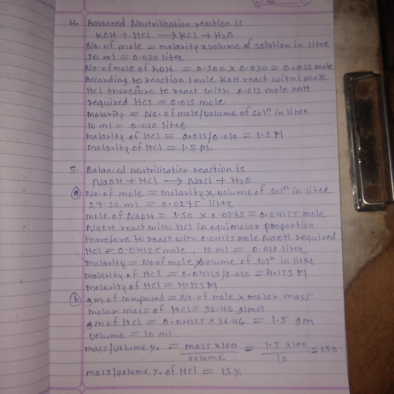 Balanced Neatailnali Lof.male.← malakit¥ xuolume hctording to staction male KoH react witnimele molarity No ! o f male tualum