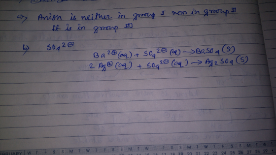 az group I non in group Anion is neither in If is in group 6 S04 20 Ba 20 (og) + 50 20 04) 2. Ag (aq) + So. 20 (on) BaSO 4 (8
