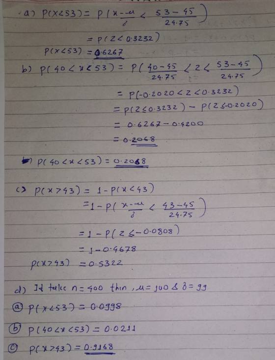 = p ( z < 0.3232 ) =4.6267 p(X253) 2 S 3-45 2.47S 24·75 = P(-0.20 20 < z <0.3232 = 01203232 )-P(240:2020) -- 6-2-4옹-- 24.7s 1