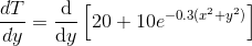 dT dy 20 + 10e-0.3(r+y) dy