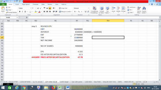 PV, FV, ANNUITY (Autosaved) Microsoft Excel (Product Activation Failed) File Home Insert Page Layout Formulas Data Review Vie