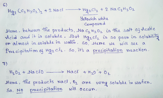 6) Yallacaish uobite Cowpound Hene, betaen the products, No c H3 o2, in solt otAcstic Acid and itin sofuble·J3ut Hg2ch ía so