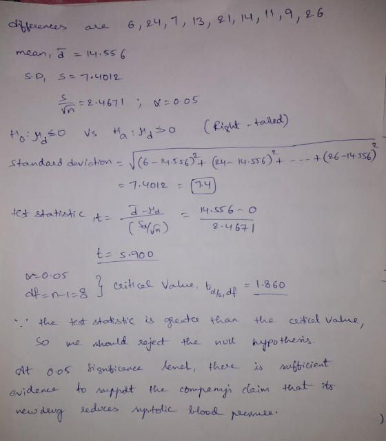 differences are 6, 24, 1, 13, 21, 14, 11,9, 2.6 mean, a = 14.556 SD, S= 7.4012 Sa=2.4671 ; X=0.05 Hoir so vs HaMa 30 (Right -