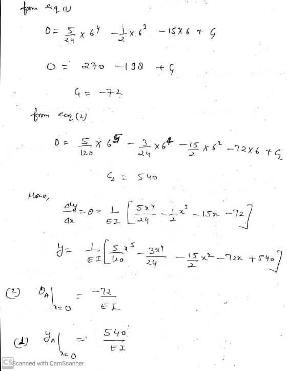 įx6?. -1586 EI L24 from ecq u O= 5 x64 15X 6 of G 24 O = = 270 -198 +9 G= -7? from ecq (2) O= 5 x 65 120 540 Hance, C0 = ㅗ t