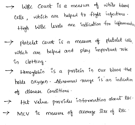 + WBC count is a measure of white blood cells, which are helped to fight infections. High WBC levels are indication for infla