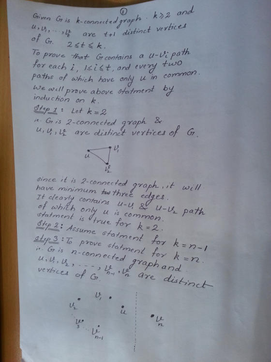 nG is k-coppested arah k2 an are t+1 distinct vertices th o prove hat Gr contains a u-vipa .poY eachi Kiet, and two , which h