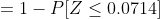 =1-PZ < 0.0714