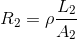 R_2=\rho\frac{L_2}{A_2}