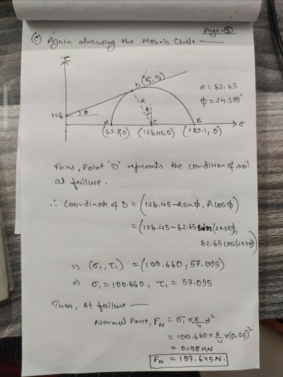 @ Page - Again drawing the mours Cluele - V R = 62.65 0=24,3099 Á (63.80) o (126.45,0) 1189.1. ol Thus, Point s represents