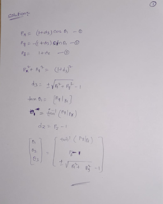 colutions Px = (1+d3) Cos os -6 Py = (1+d3) Såne, - P2= Itcz - ③ Pet Ry2 = (1+ d₂}} d3= 2 / 13 + Pyll taon 0,= {Pyl pr} 10,9