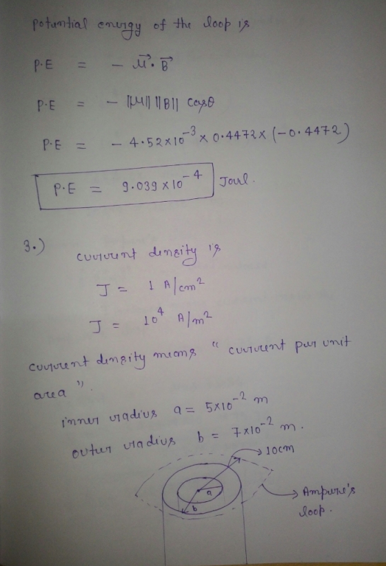 oop 1 4 10 A/m 丁 = 3) atea 2 2 10cm oop
