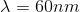 \lambda=60nm