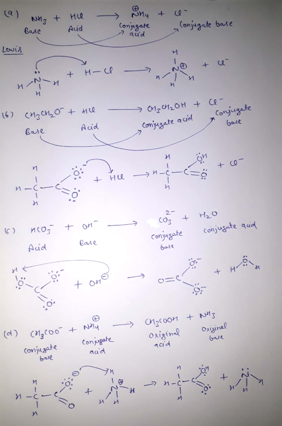 (a) N Base + He Acid any + Conjugate e- Conjugate base a acid Lowis + ce + H- I + ce- 16) (H₂CH₂O + - Hill > CH3 CH₂OH Conjug