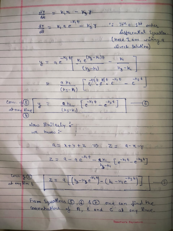 od dy - kin - ky ht dy - kae - ky & gts a 1st order differenhal Equation. (о Там оn 4 هلباو طمثل - Rz tt Kelly-k)t tk 7 1 tlg