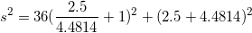 1 2 = 36( +1) + (2.5 +4.4814)