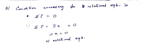 - 81 for rotational eqbs in Conclition necessary e ET=0 7 Ece Id 20 yaso a) rotational eqb.