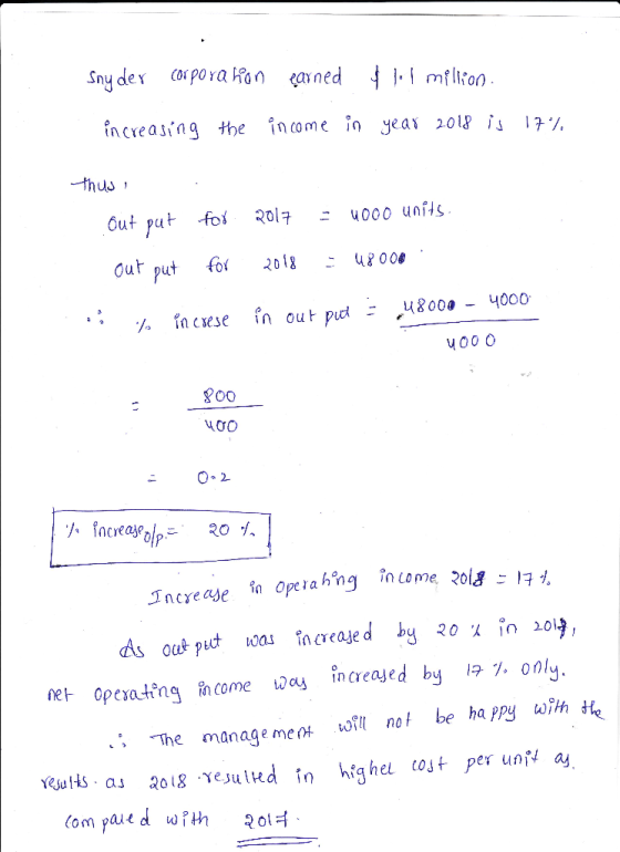 incY e asing the İncome yea、 2018 is 17. thus Output -fol 2017 u000 units Out p o 2018 u000 put 400 0 4O0 2 Increase în oper