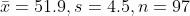 51.9, s4.5, n = 97